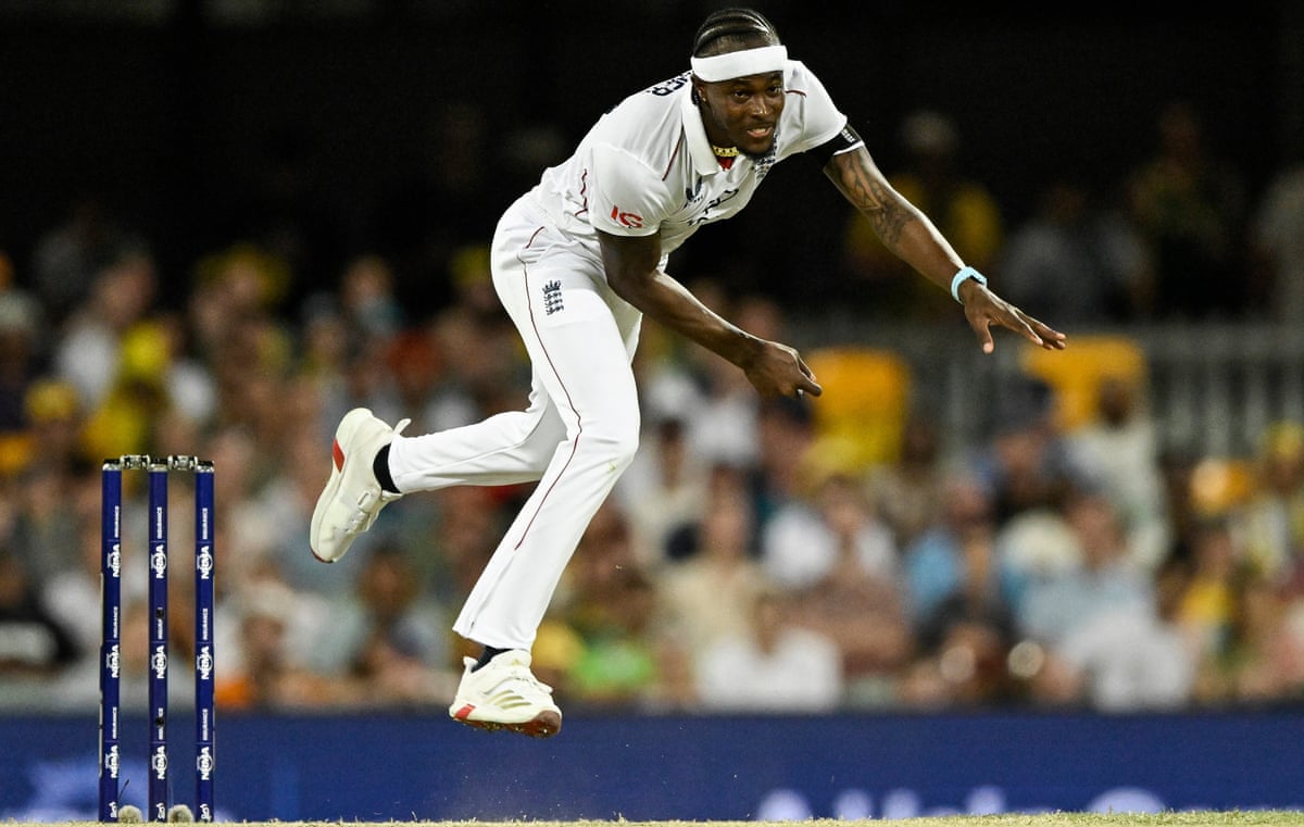Jofra Archer in action for England during the Ashes series in Australia last winter.