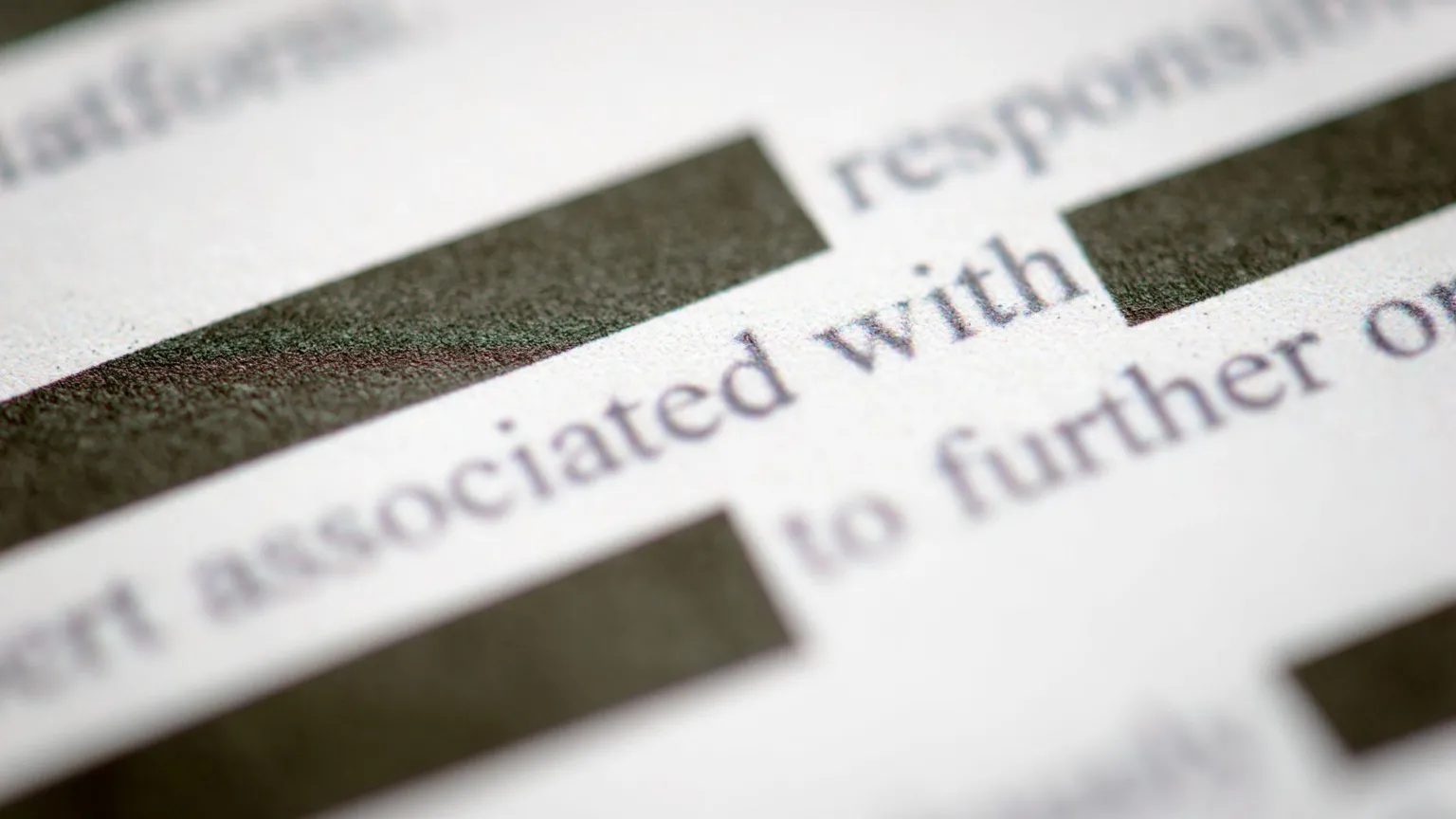 An example of a redacted document