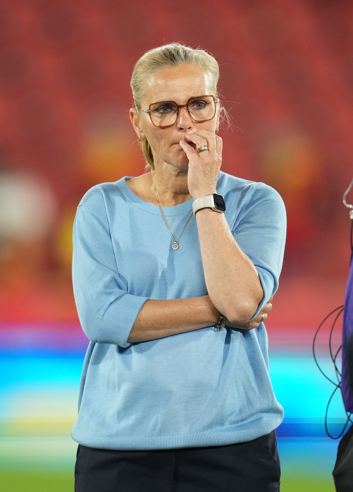 England manager Sarina Wiegman at full-time