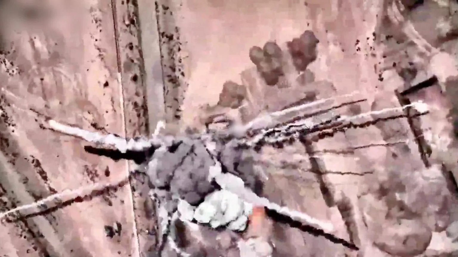 IDF handout via A screengrab taken from an Israel Defense Forces (IDF) handout video said to show an Israeli air strike on an aerial defence system in Iran (8 June 2026)