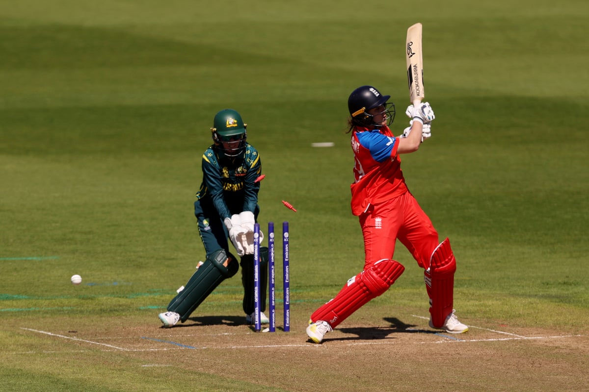 Nat Sciver-Brunt of England is bowled