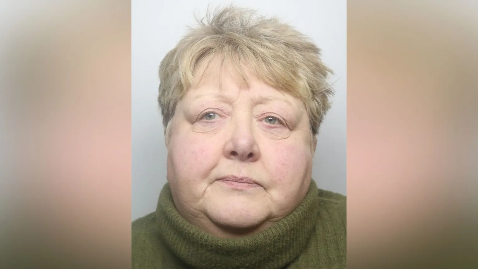 West Yorkshire Police A woman with very light brown hair wearing a green polo-necked pullover