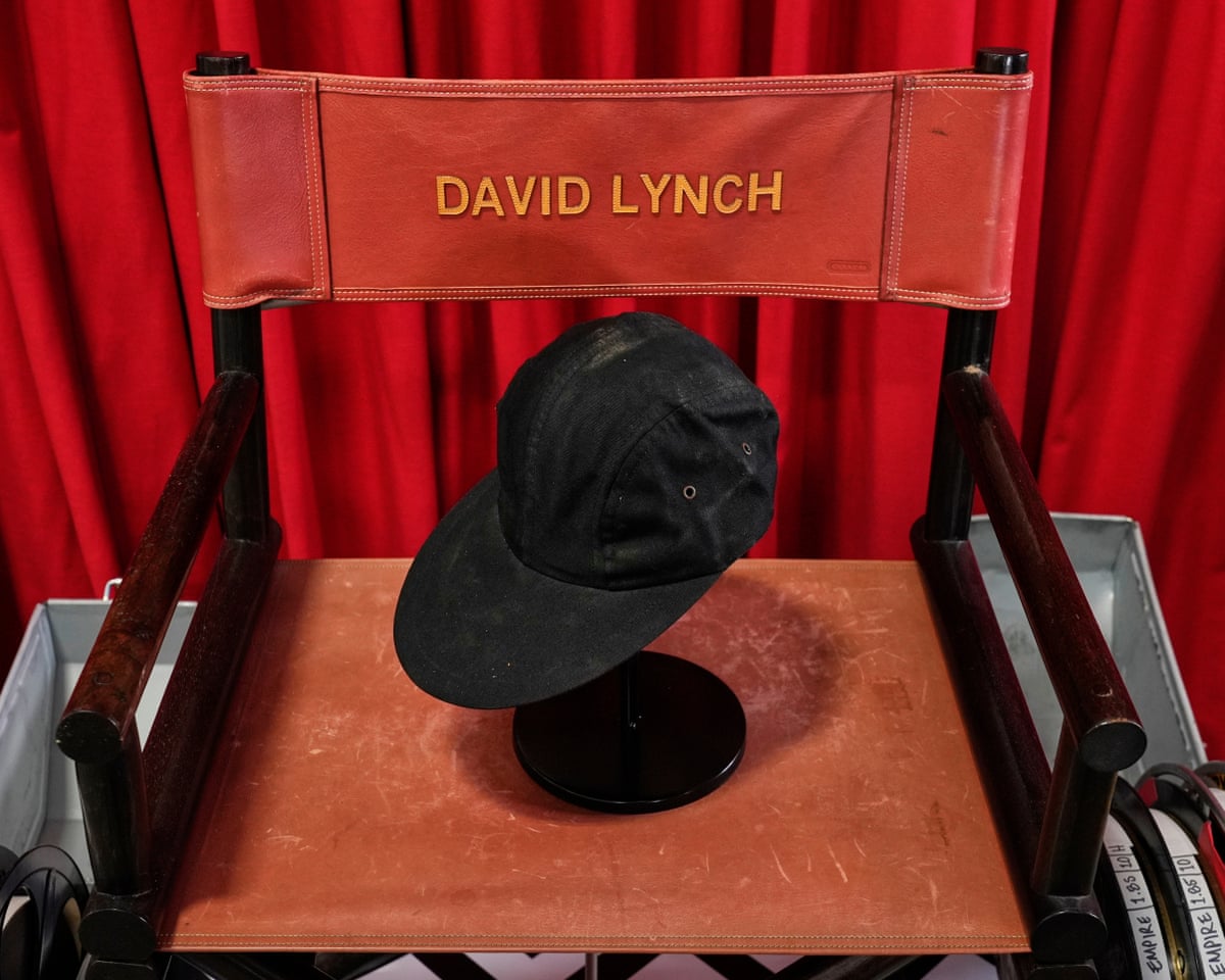 Cult collector’s item … David Lynch’s cap and director’s chair auctioned with 450 pieces of memorabilia and personal items in 2025.