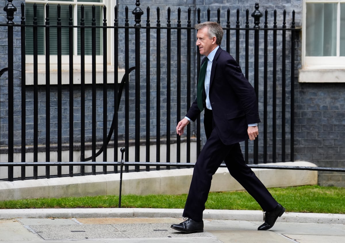 Dan Jarvis arriving in Downing Street this morning.