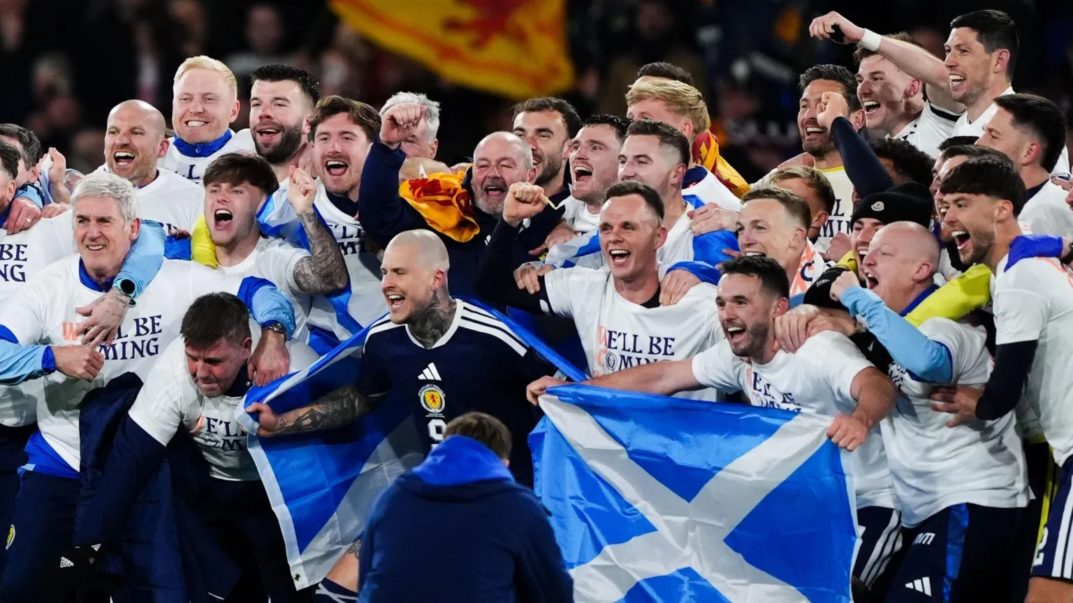 Scotland players celebrating