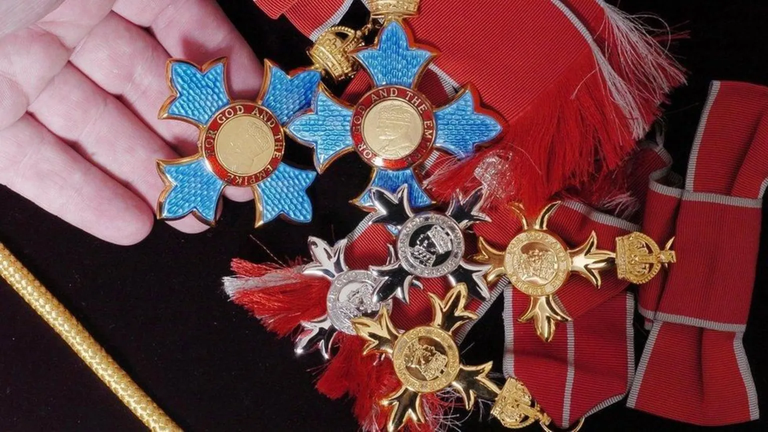  A selection of honours and awards made from metal