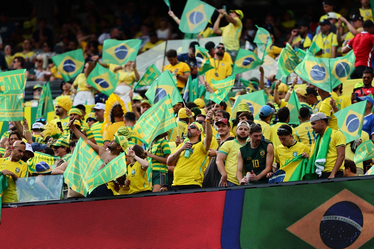 Brazil fans at the New Jersey Stadium.