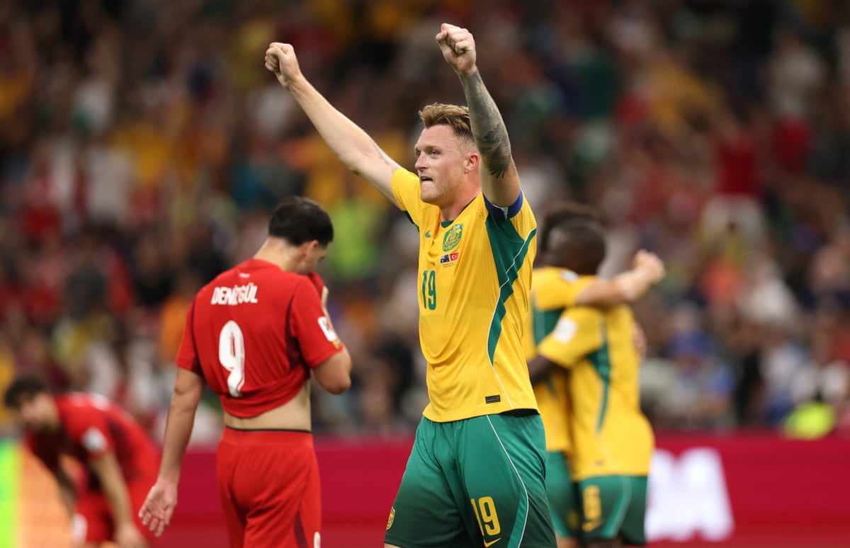 Harry Souttar celebrates the victory after the FIFA World Cup 2026 Group D match between Australia and Türkiye