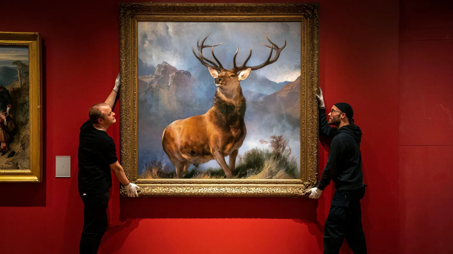  The Monarch of the Glen painting by Sir Edwin Landseer was moved to its new home at the National Gallery of Scotland