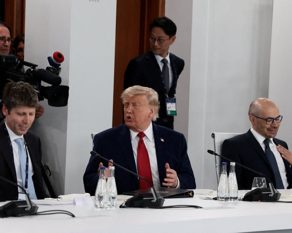 Donald Trump, Sam Altman and Demis Hassabis attend a working lunch with G7 leaders.
