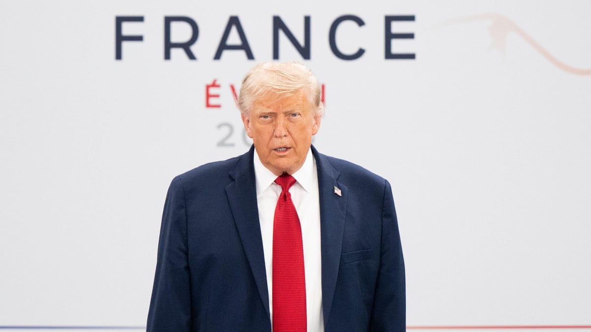 Donald Trump jokes ‘I’m the boss’ before meeting on final day of G7 summit – video