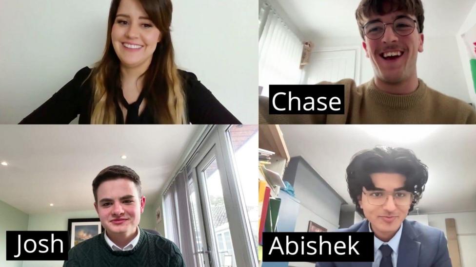 Sara, Chase, Abishek a Josh