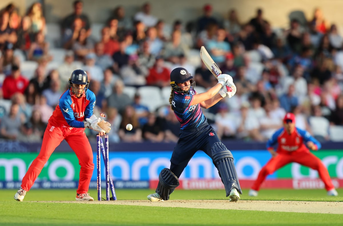Darcey Carter of Scotland is bowled
