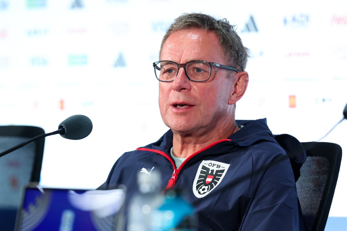 Ralf Rangnick attends a press conference