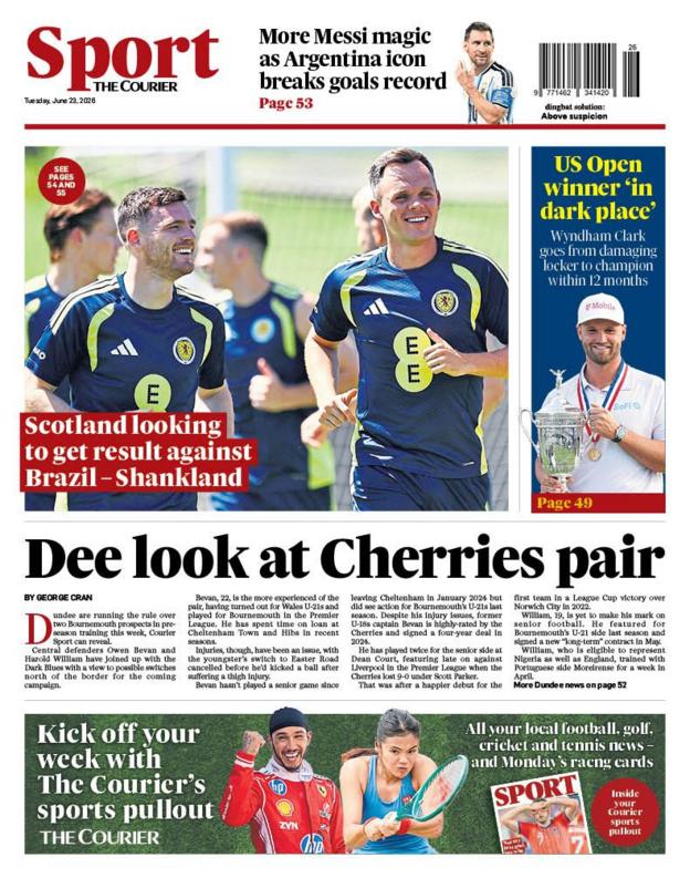 The Courier back page