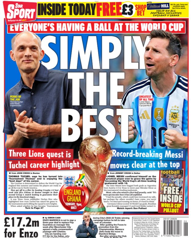 Daily Star back page