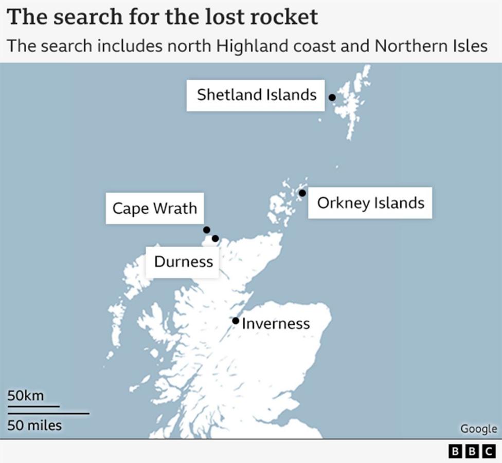 A map of Scotland showing Durness, Shetland, Orkney, Cape Wrath and Inverness.