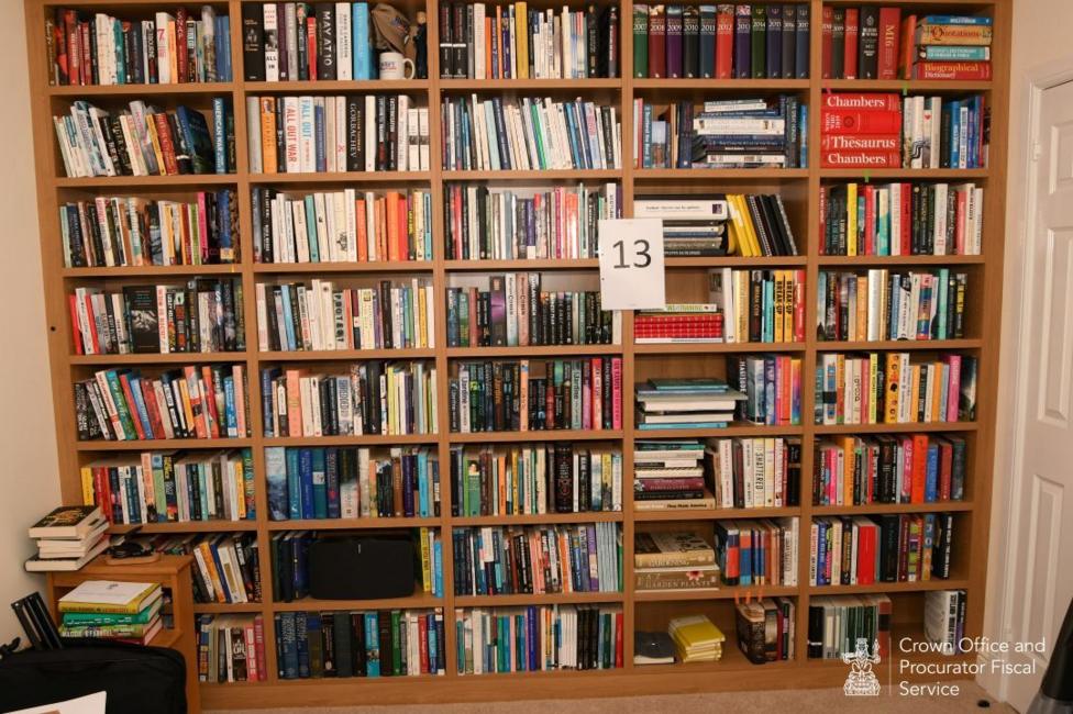 Crown Office photographs of bookcases.