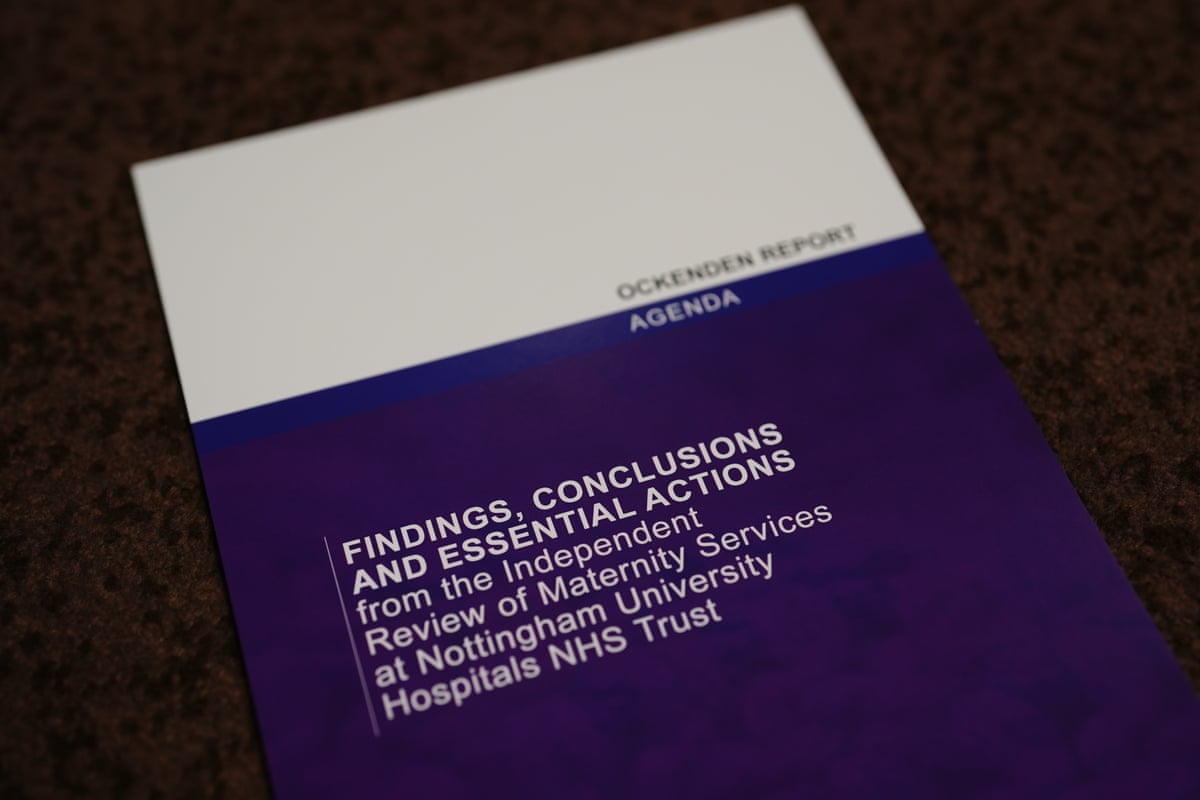 The front cover of the Ockenden report.