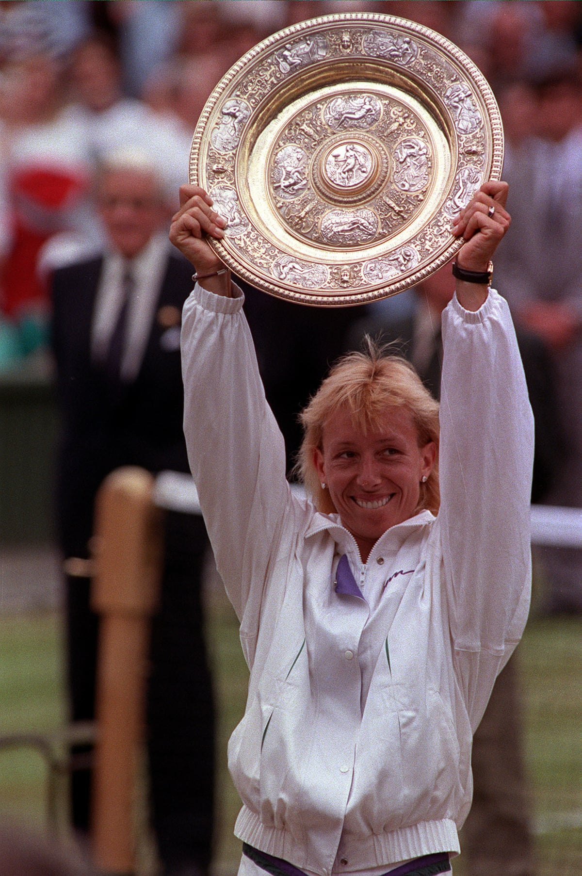 Martina Navratilova after winning her ninth – and last – singles title at Wimbledon in 1990.