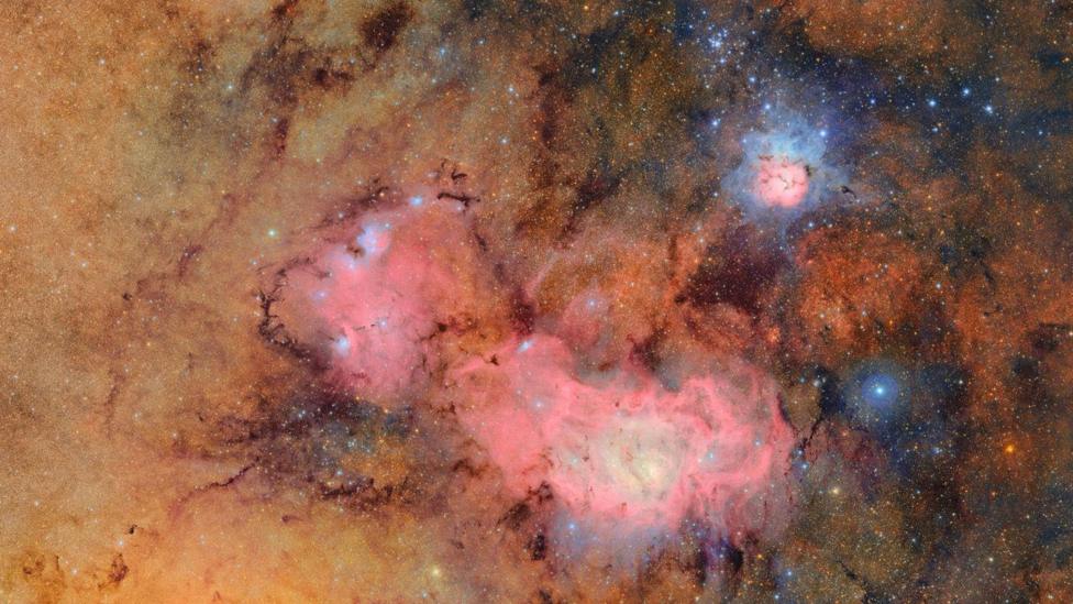 The first image revealed by the Vera Rubin telescope in 2025 shows the Trifid and Lagoon nebulae in stunning detail