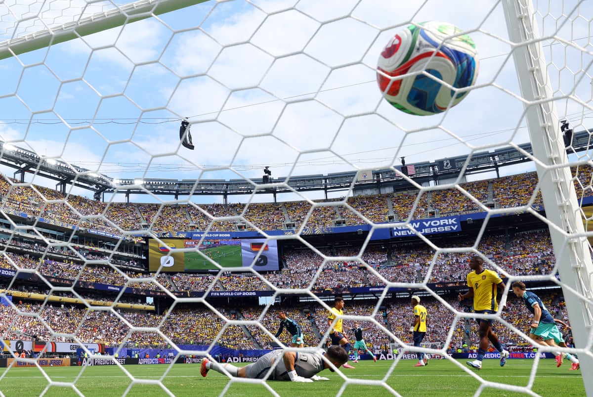 Germany's Leroy Sane scores.