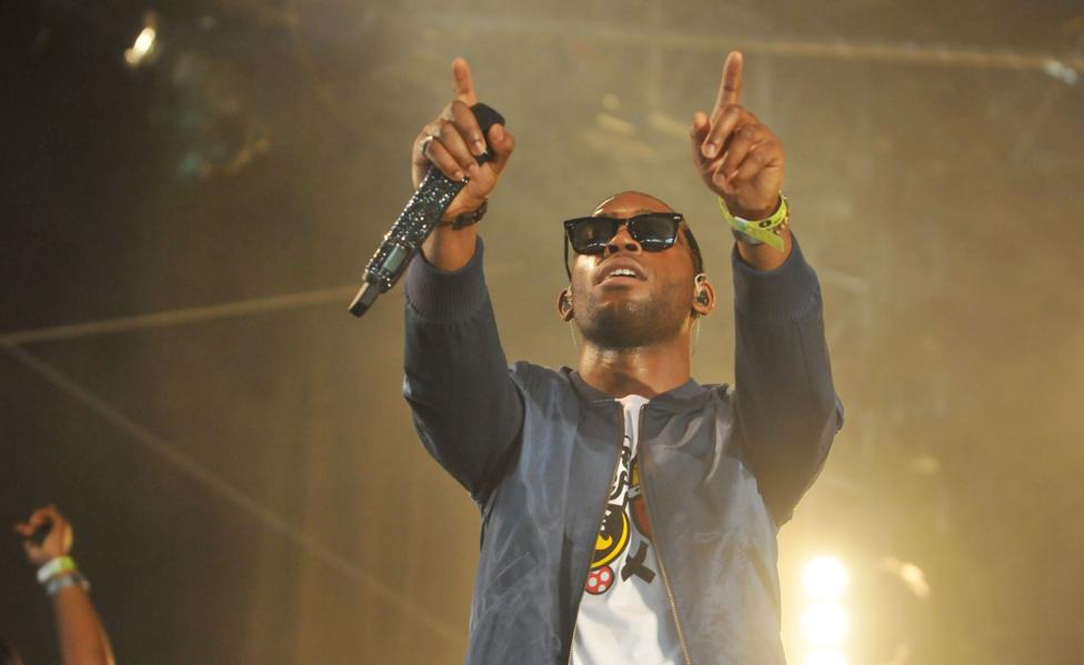Tinie Tempah on stage at Radio 1's Big Weekend in Bangor, Wales in 2010