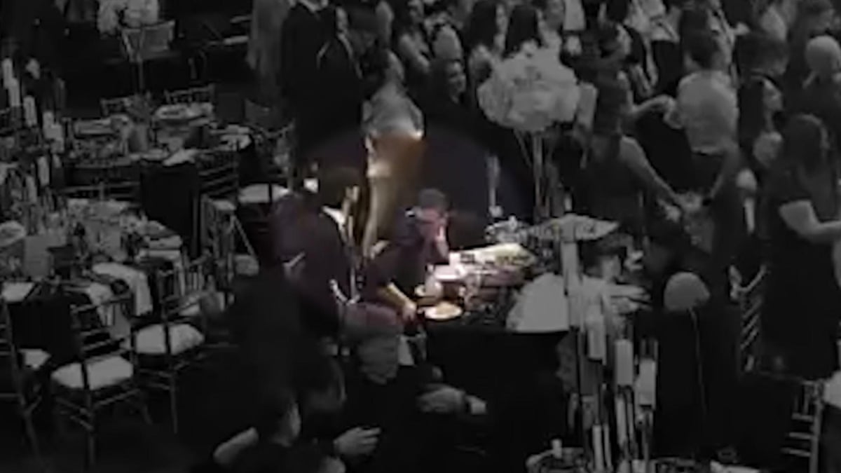 CCTV footage shows interaction between Matthew Guy and Moira Deeming – video