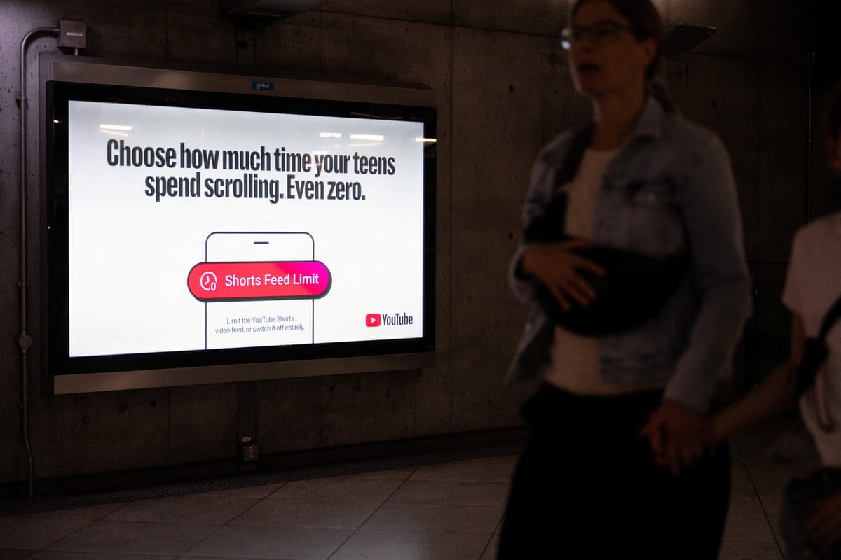 A YouTube ad on the London Underground