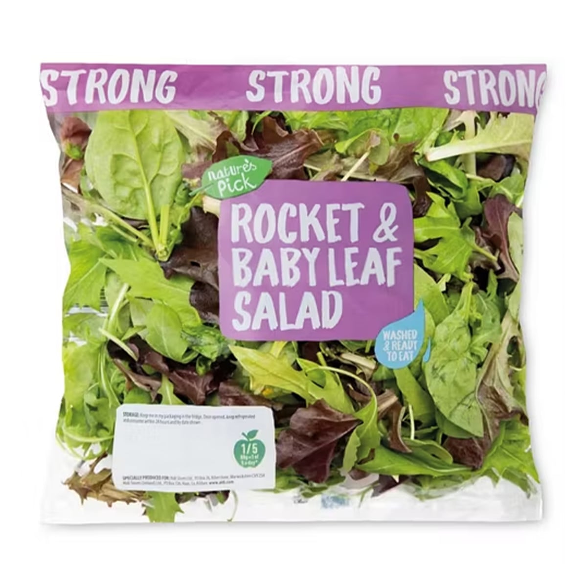 Aldi NATURE’S PICK Rocket & Baby Leaf Salad