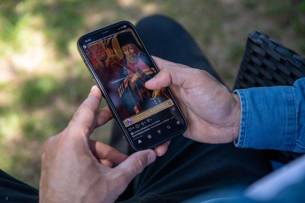 Phone screen showing an Instagram reel
