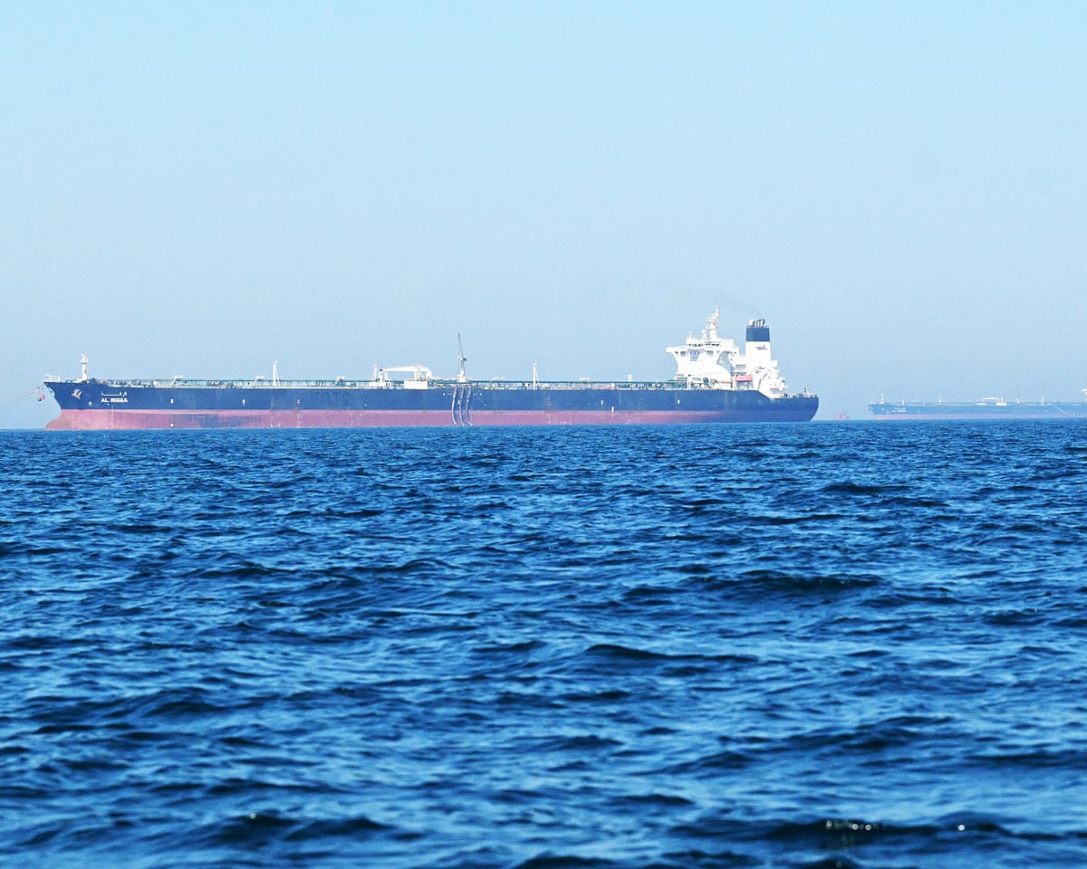Oil tankers sail in the Arabian Gulf waters, off the coast of Kuwait City on 27 June 2026. Kuwait came under attack from “hostile” missiles and drones, the country’s army said on 28 June.