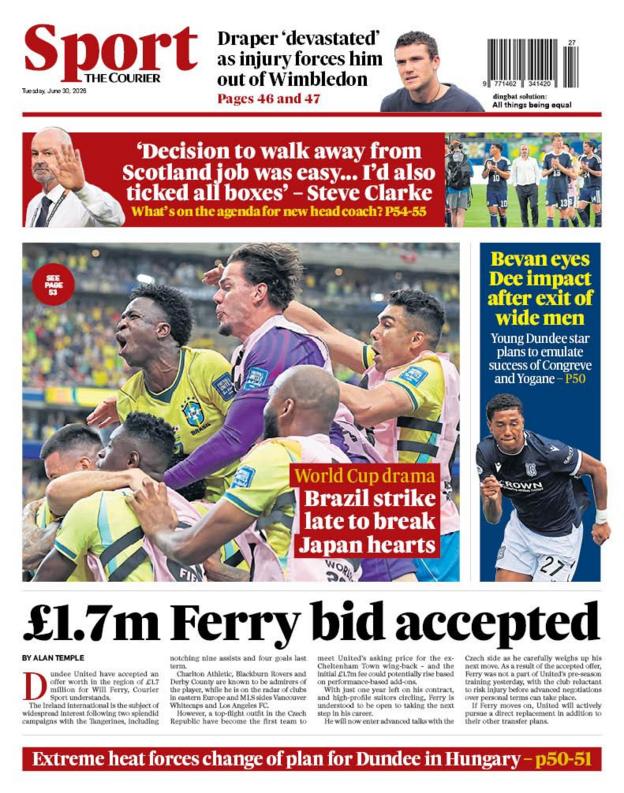 The Courier back page