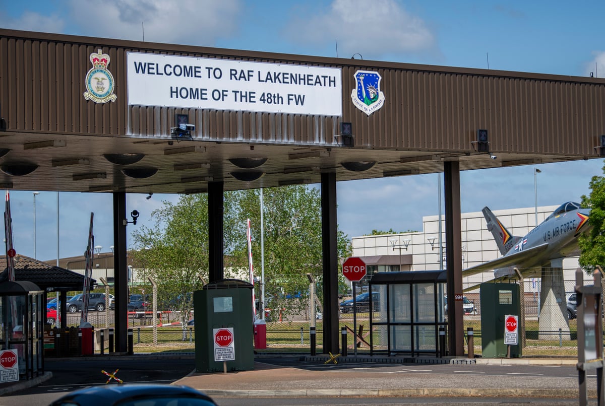 The main gate entrance to RAF Lakenheath.