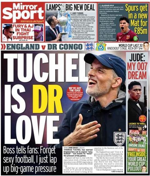 The Daily Mirror back page