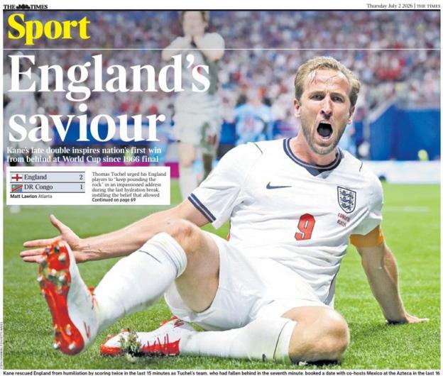 The Times back page