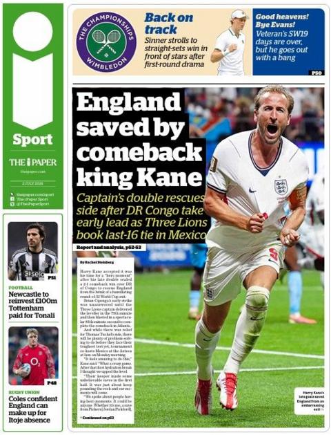 The i Paper back page