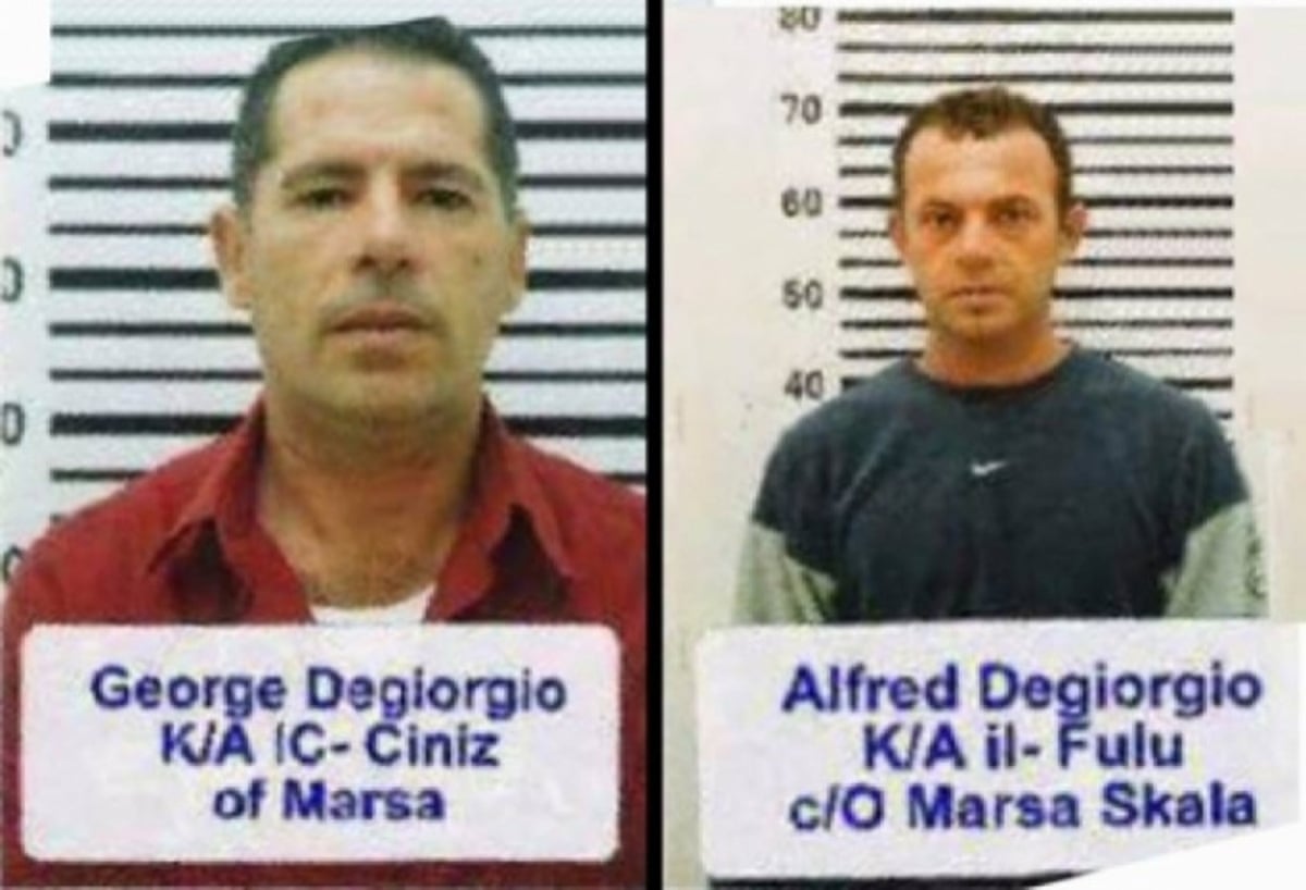 George Degiorgio and Alfred Degiorgio police headshots.