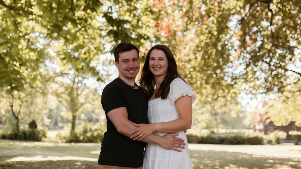 Hannah Rose-Thorn and her husband 
