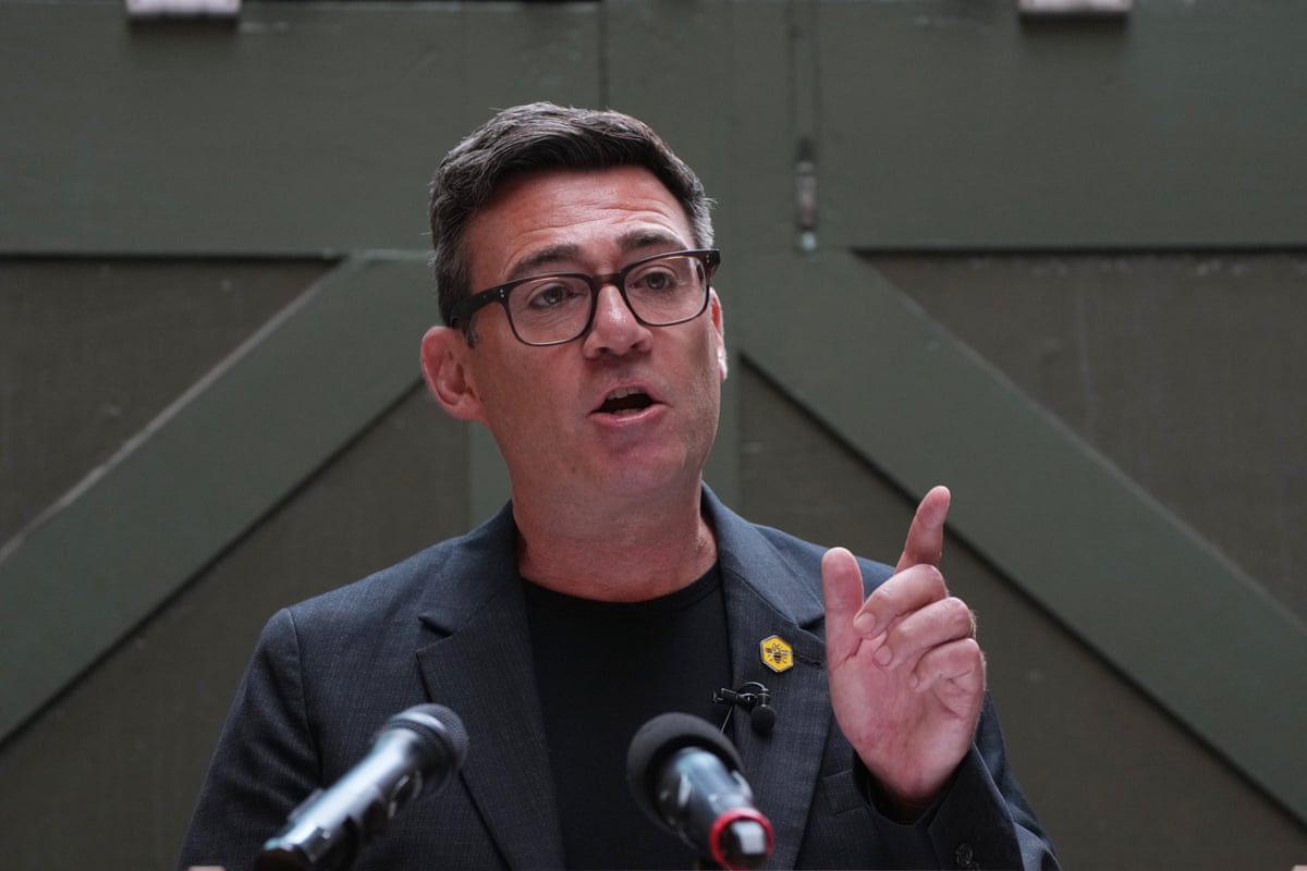 Andy Burnham delivers a speech at the People’s History Museum in Manchester on Monday.