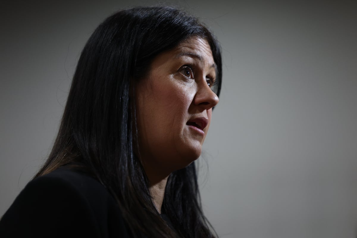 Lisa Nandy at the vote count for the Makerfield byelection on 19 June.