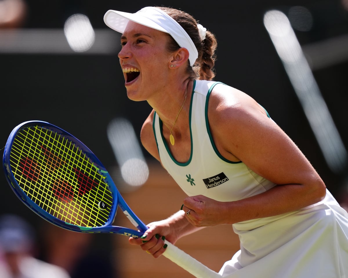 Elise Mertens roars with delight after her win over Elena Rybakina