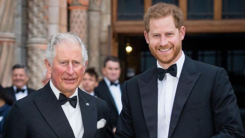 King Charles, then Prince of Wales, stands alongside Prince Harry, Duke of Sussex, at the 