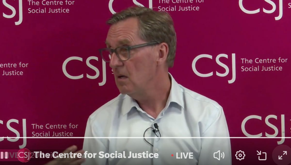 Alan Milburn speaking at the CSJ this morning