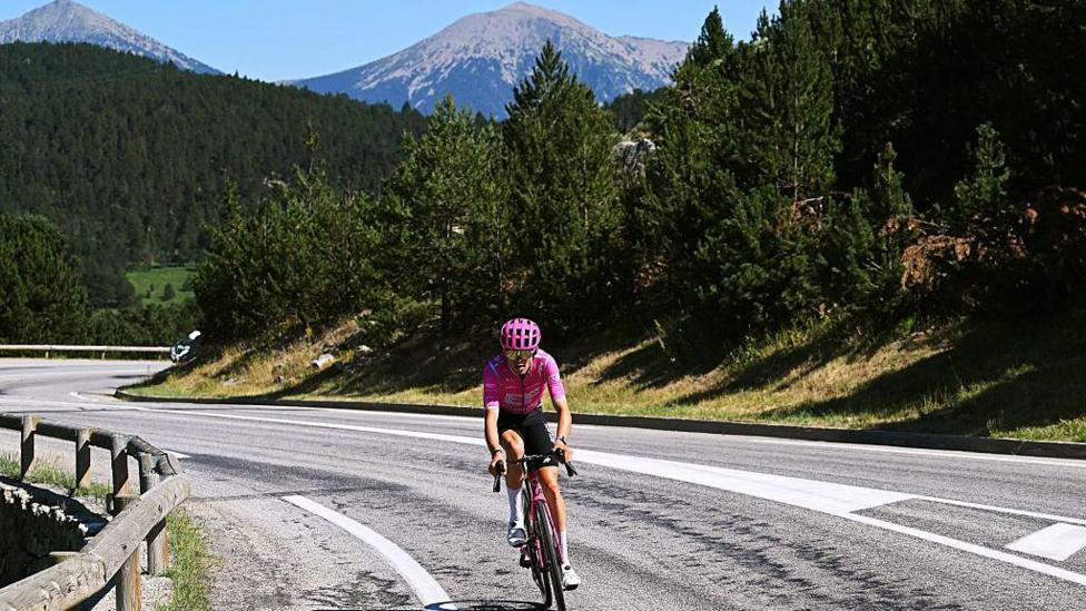 Alex Baufon rides on the open road at the Tour de France 2026