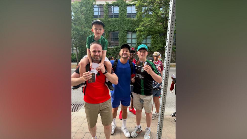 Cormac Carville, with two of his boys and Zachery Dereniowski