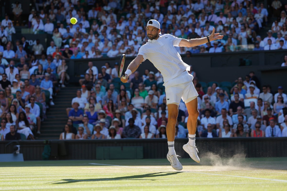 Grigor Dimitrov plays a shot