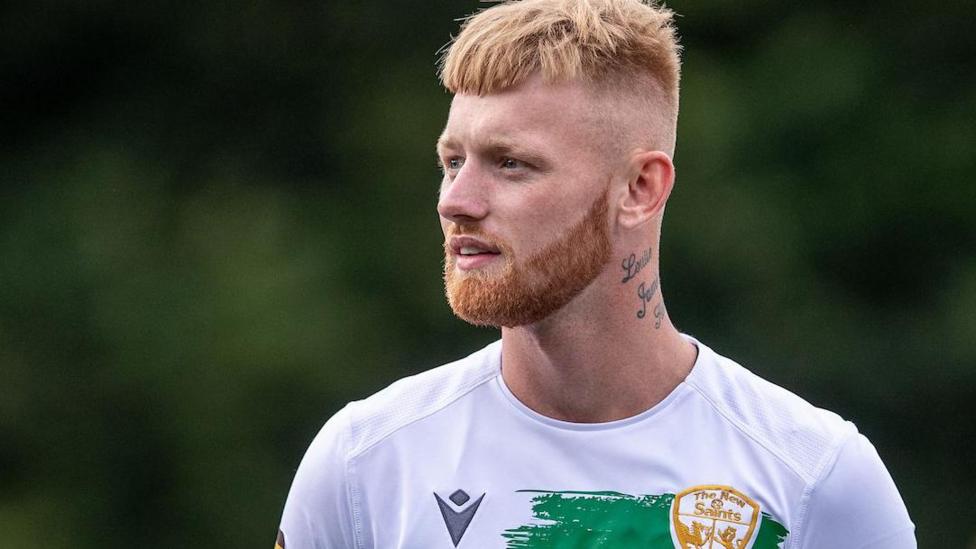 Brad Young in action for The New Saints