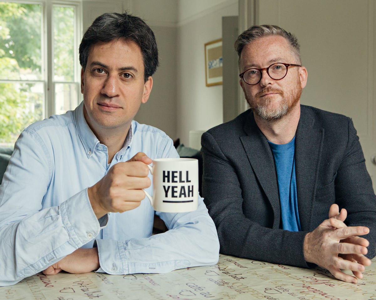 Ed Miliband and Geoff Lloyd when they were doing Reasons to Be Cheerful.
