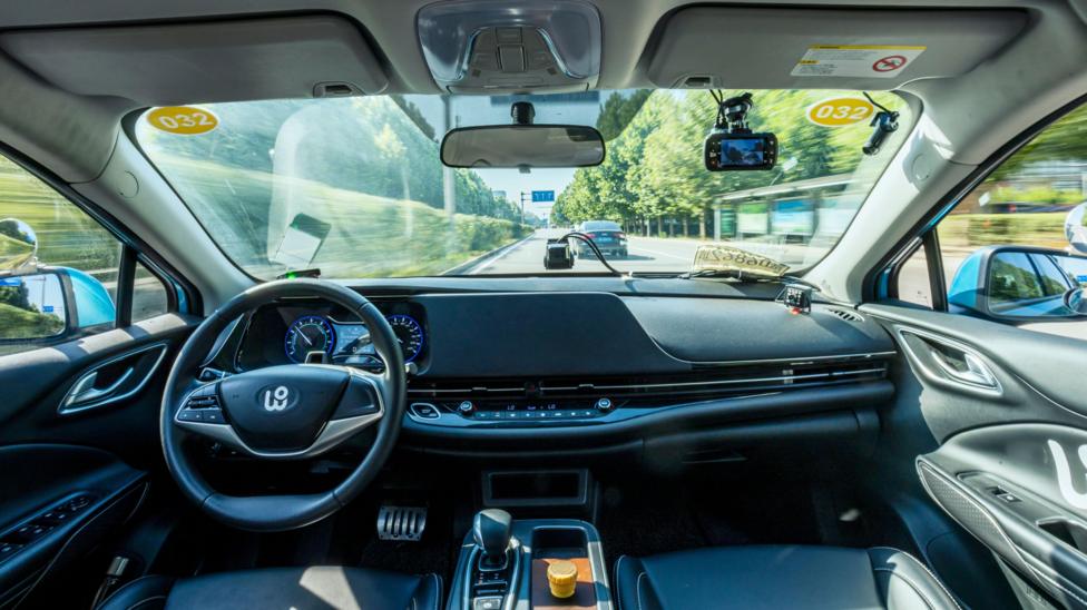 Inside of a WeRide Robotaxi